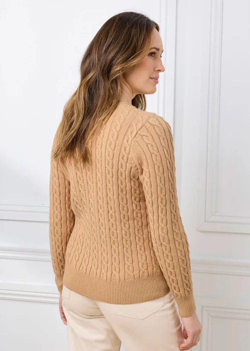 Cotton Traders Light Camel Cutest Cable Jumper - 22 Image 3