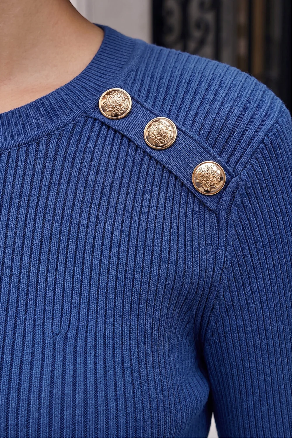Roman Blue Button Detail Knit Jumper - 16 Image 4