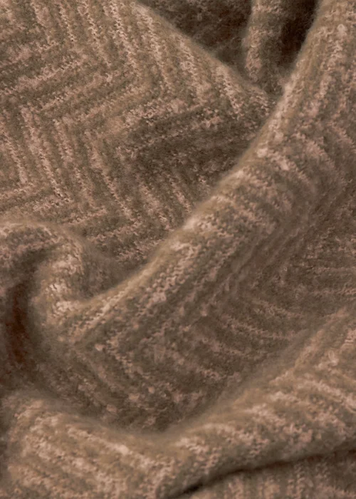 Furn Tweedie 130x180 Brushed Herringbone Throw Mocha - 130 x 180cm Image 3