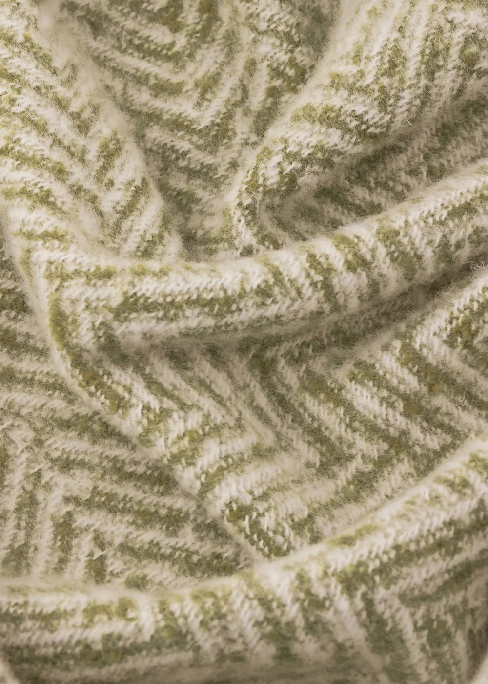 Furn Tweedie 130x180 Brushed Herringbone Throw Green - 130 x 180cm Image 3