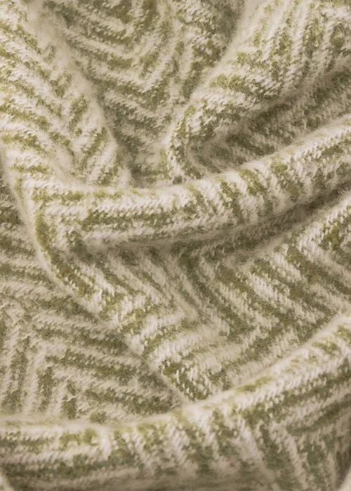 Furn Tweedie 130x180 Brushed Herringbone Throw Green - 130 x 180cm Image 3