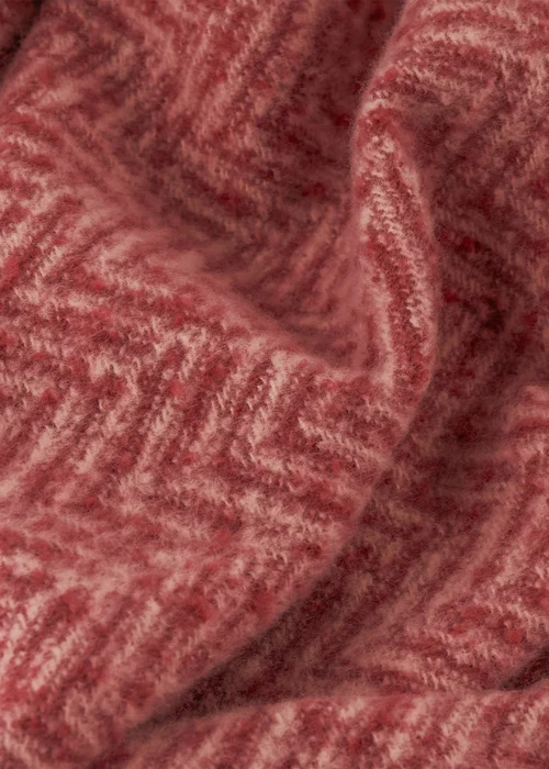 Furn Tweedie 130x180 Brushed Herringbone Throw Pink/Burgundy - 130 x 180cm Image 3