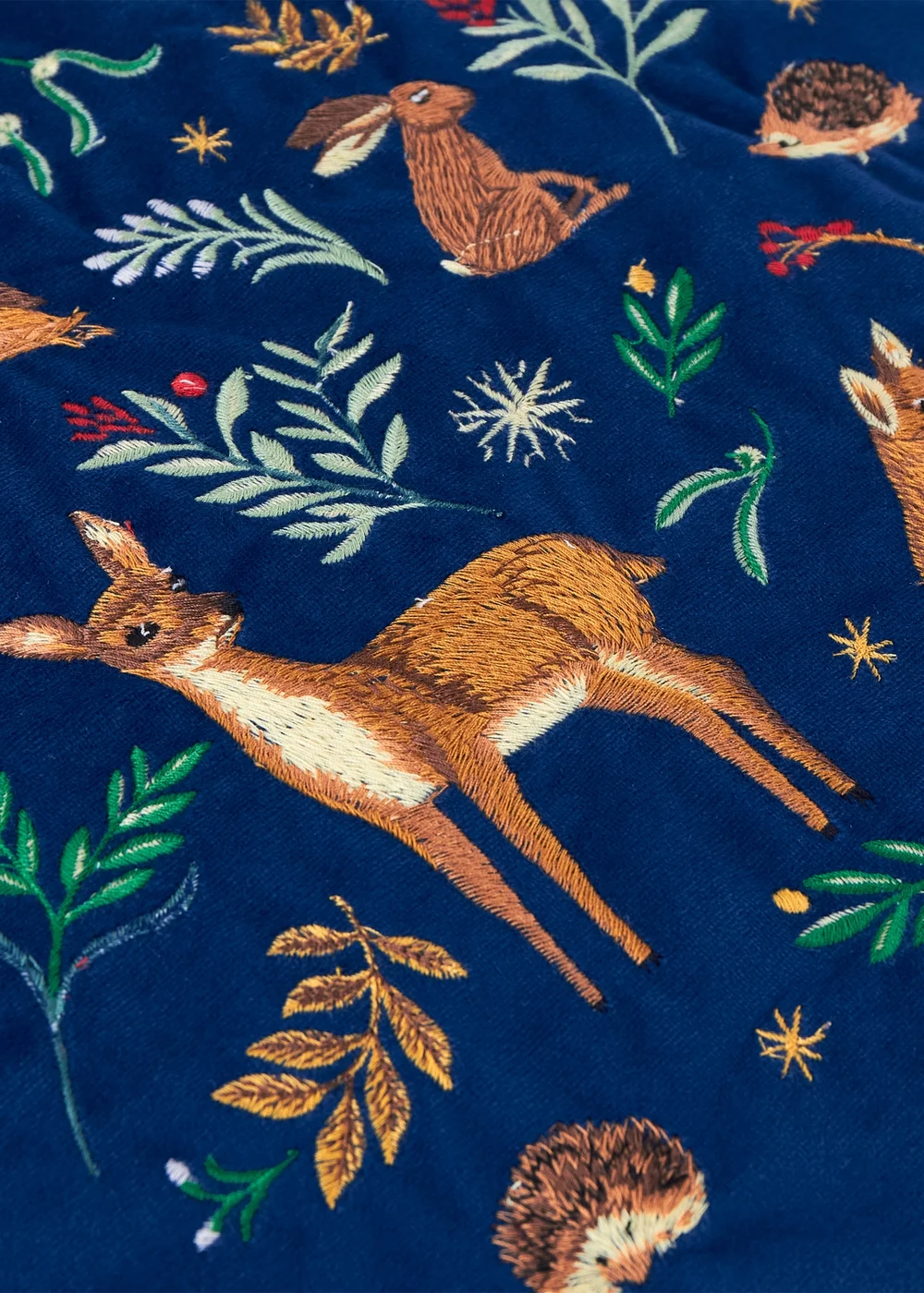 Furn Berry Woods 45x45 Velvet Cushion Navy - 45cm x 45cm Image 3