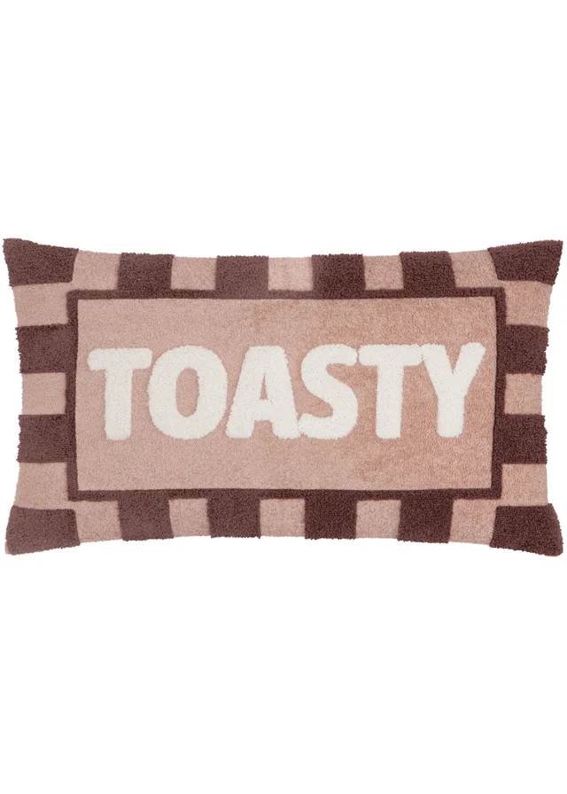 Furn Toasty 30x50 Boucle Cushion Pink/Chocolate