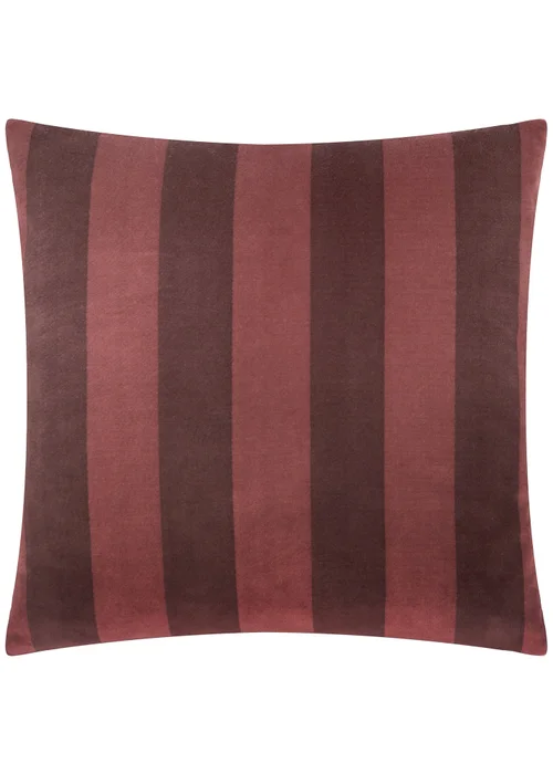 Furn The Ultimate Stripe 45x45 Jacquard Cushion Red Velvet - 45cm x 45cm Image 2