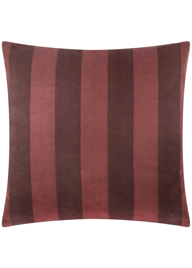 Furn The Ultimate Stripe 45x45 Jacquard Cushion Red Velvet