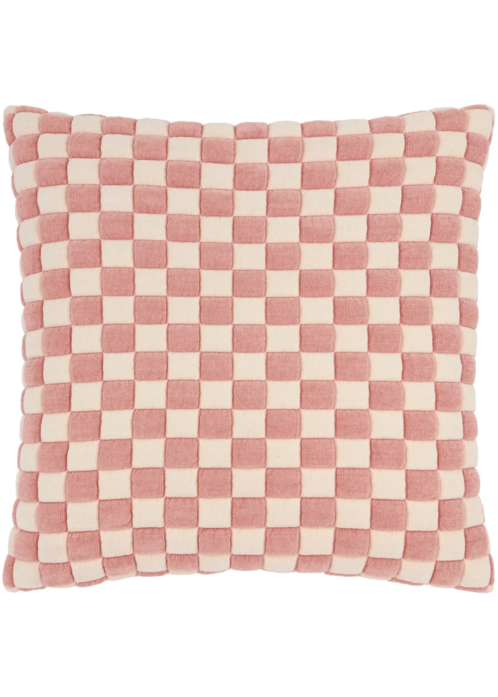 Furn Softie 50x50 Checkerboard Quilted Cushion Pink - 50cm x 50cm Image 2
