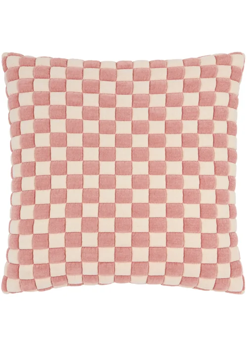 Furn Softie 50x50 Checkerboard Quilted Cushion Pink - 50cm x 50cm Image 2