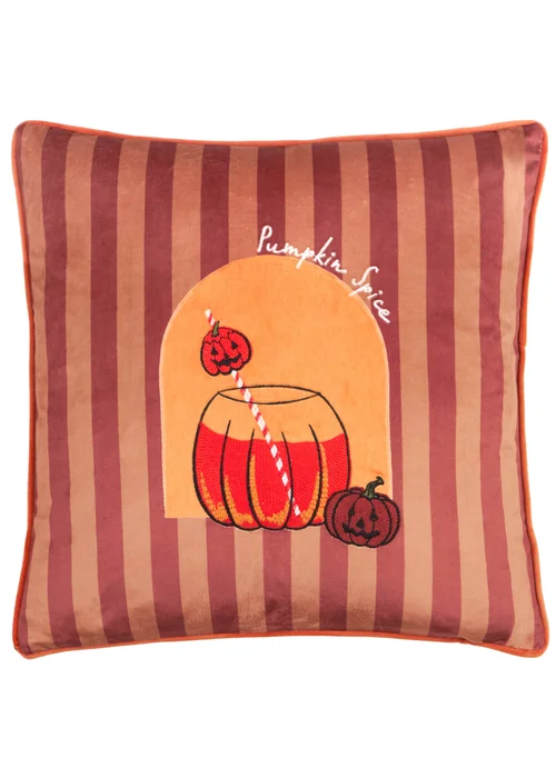 Furn Pumpkin Spice 45x45 Velvet Cushion Orange - 45cm x 45cm Image 2