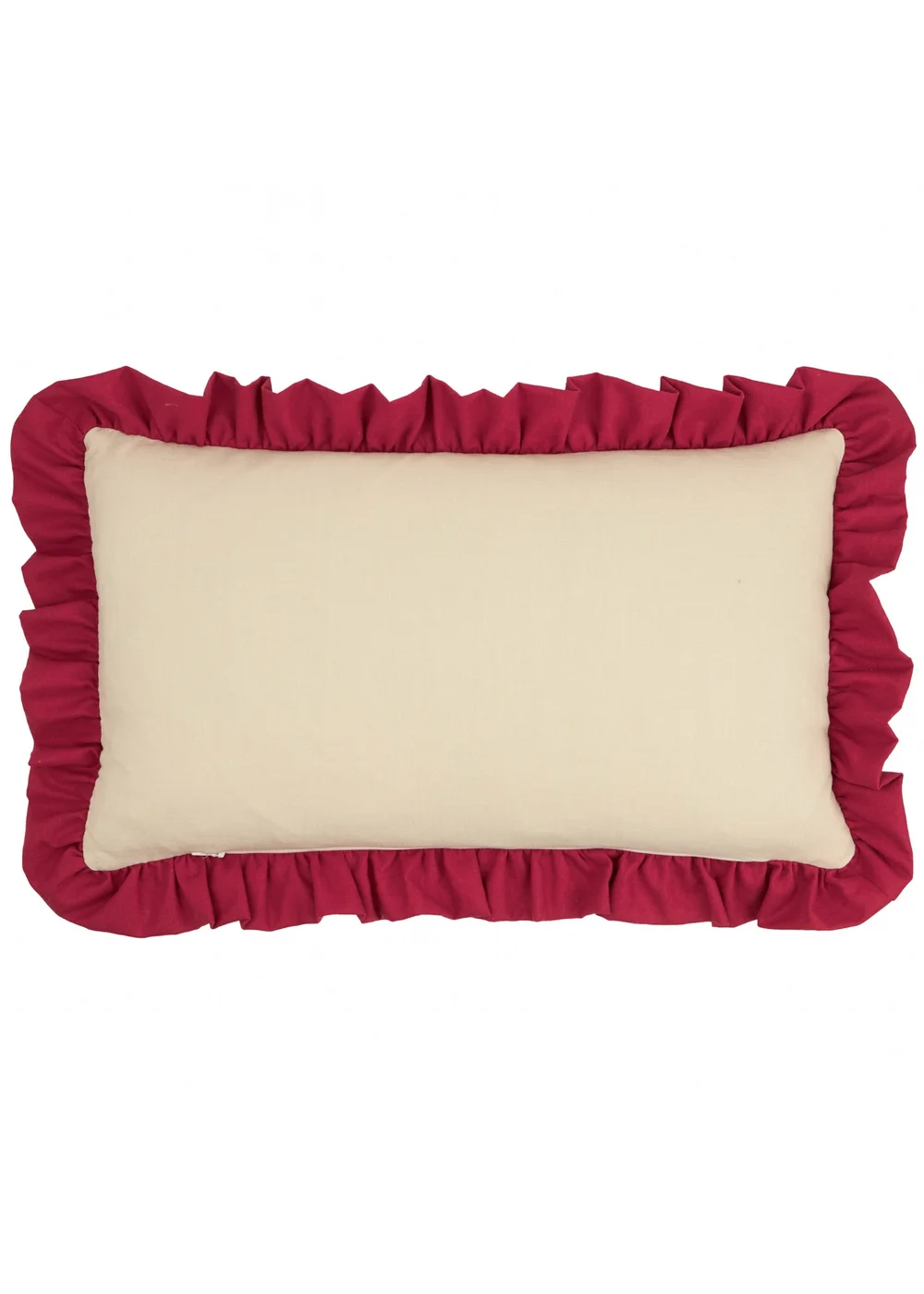Wylder Spruce Stripes 30x50 Christmas Cushion Linen/ Dark Red - 30 x 50cm Image 4