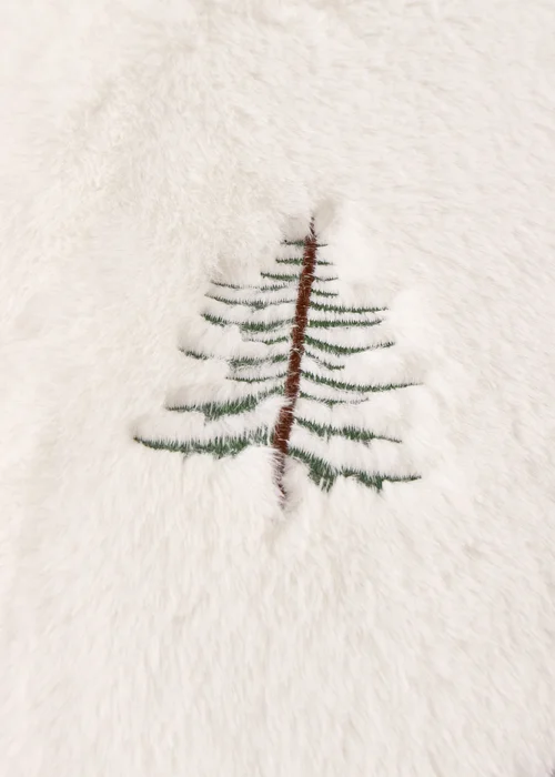Furn Winter Pines 130x180 Fleece Throw Ecru - 130 x 180cm Image 3