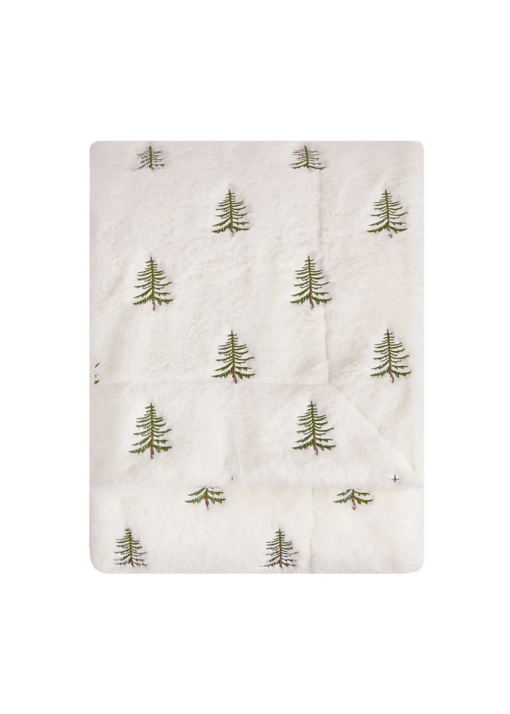Furn Winter Pines 130x180 Fleece Throw Ecru - 130 x 180cm Image 2