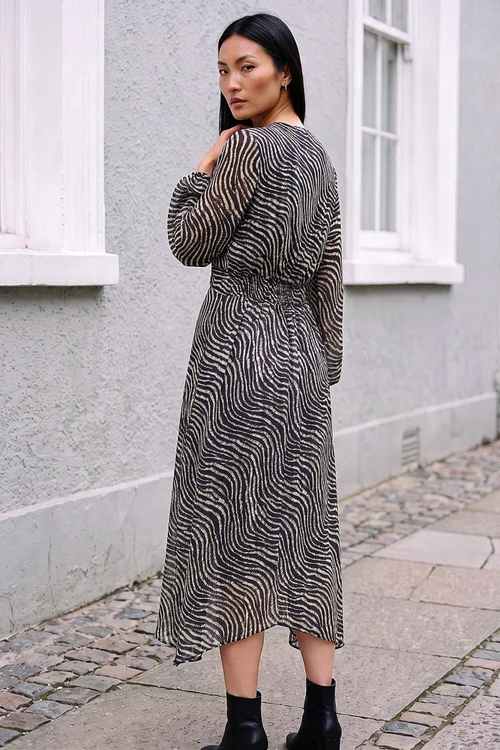 Roman Black Animal Twist Front Dress - 20 Image 3