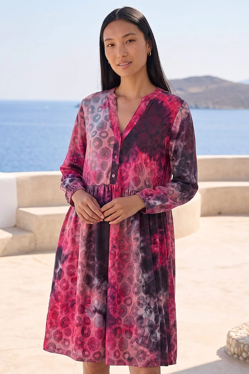 Roman Pink Animal Print Shirt Dress - 10 Image 3