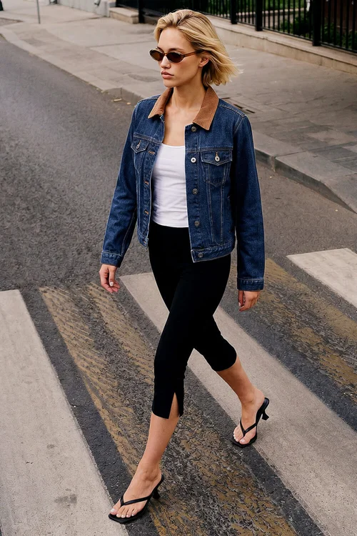 Roman Indigo Cord Collar Denim Jacket - 20 Image 2