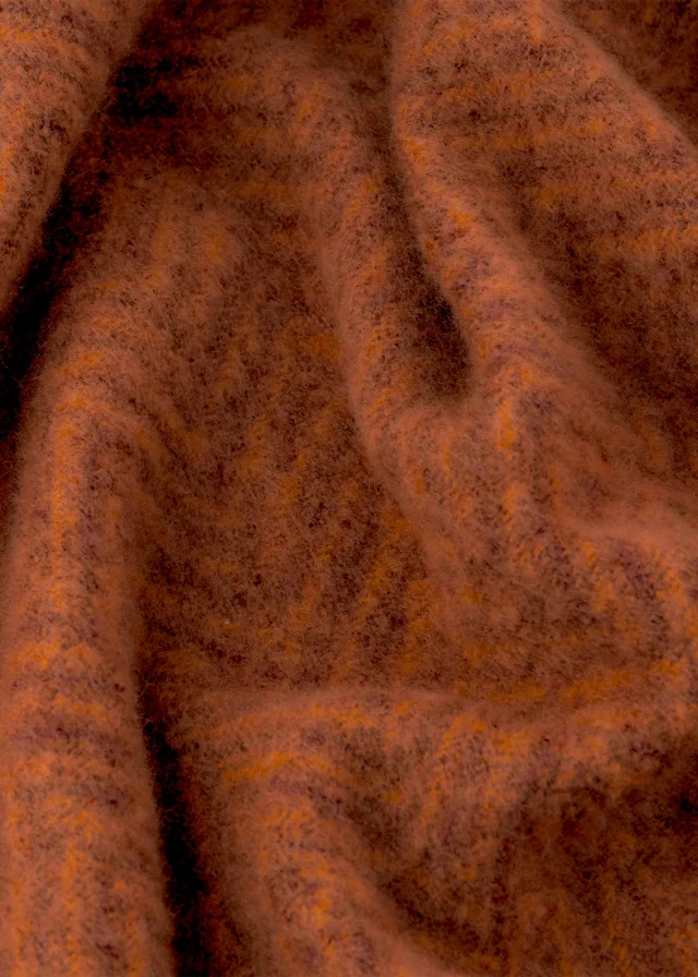 Furn Tweedie 130x180 Brushed Herringbone Throw Cinnamon