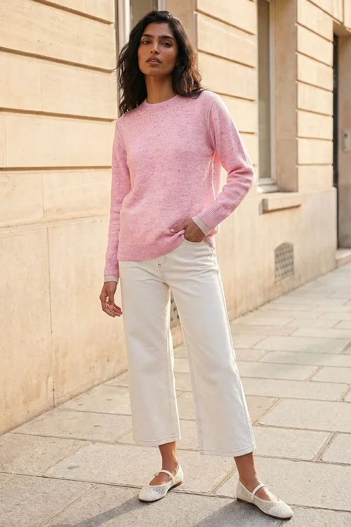 Roman Light Pink Embellished Knit Jumper - 14 Image 2