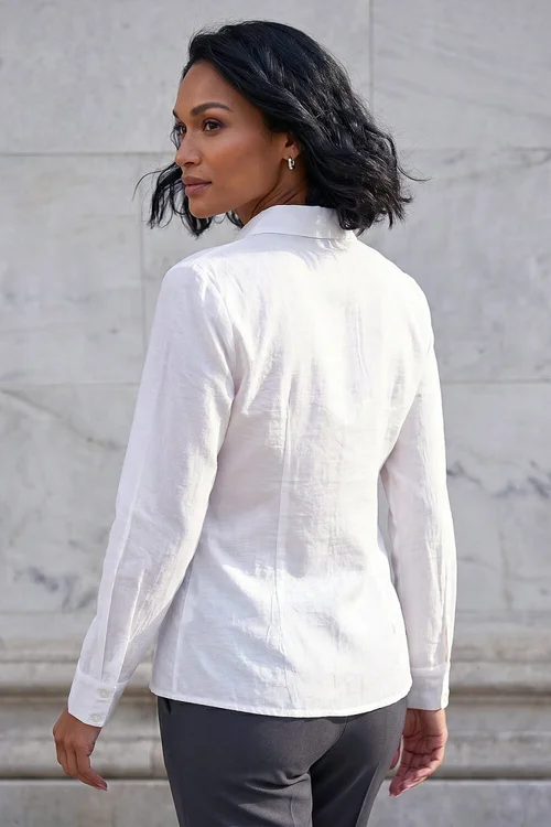Dusk Ivory Textured Seam Detail Shirt - 10 Image 3
