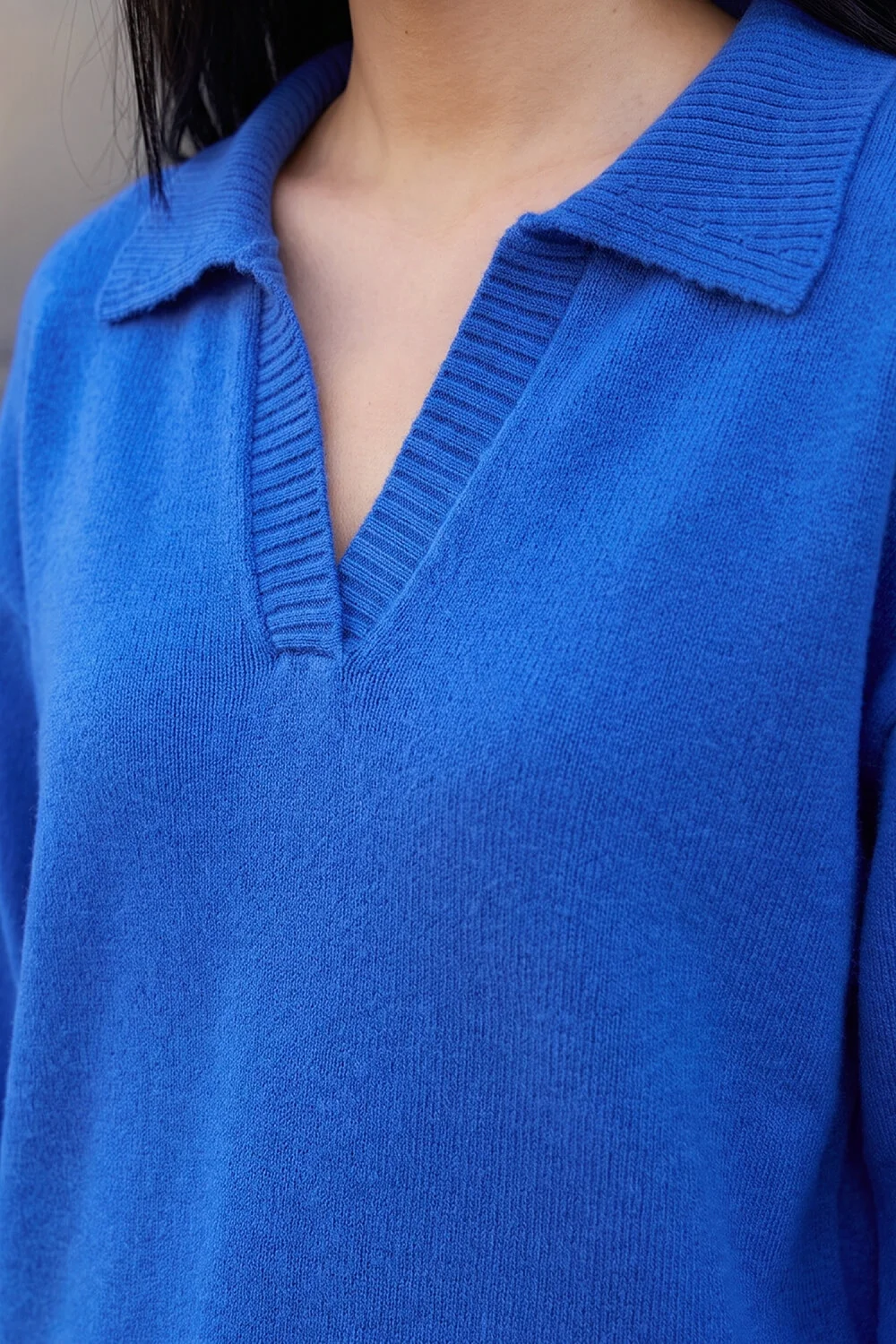 Dusk Royal Blue Collared Knit Jumper - 8 Image 4