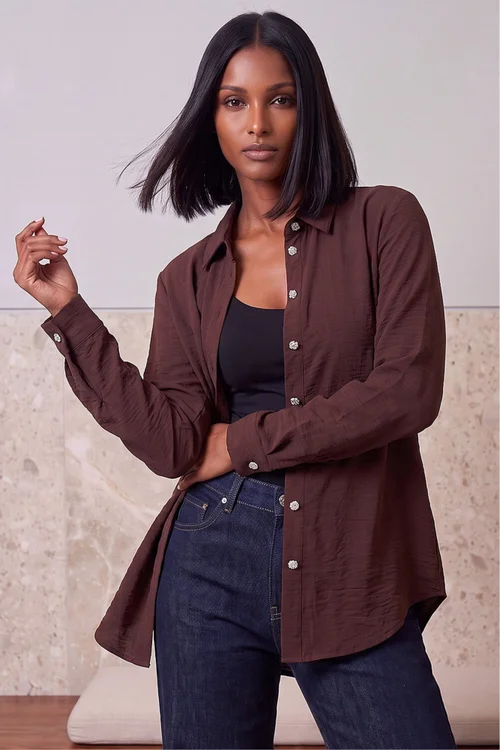 Dusk Chocolate Collared Shirt - 14 Image 2