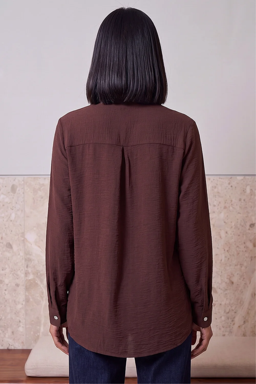 Dusk Chocolate Collared Shirt - 14 Image 4