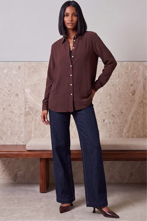 Dusk Chocolate Collared Shirt - 14 Image 3
