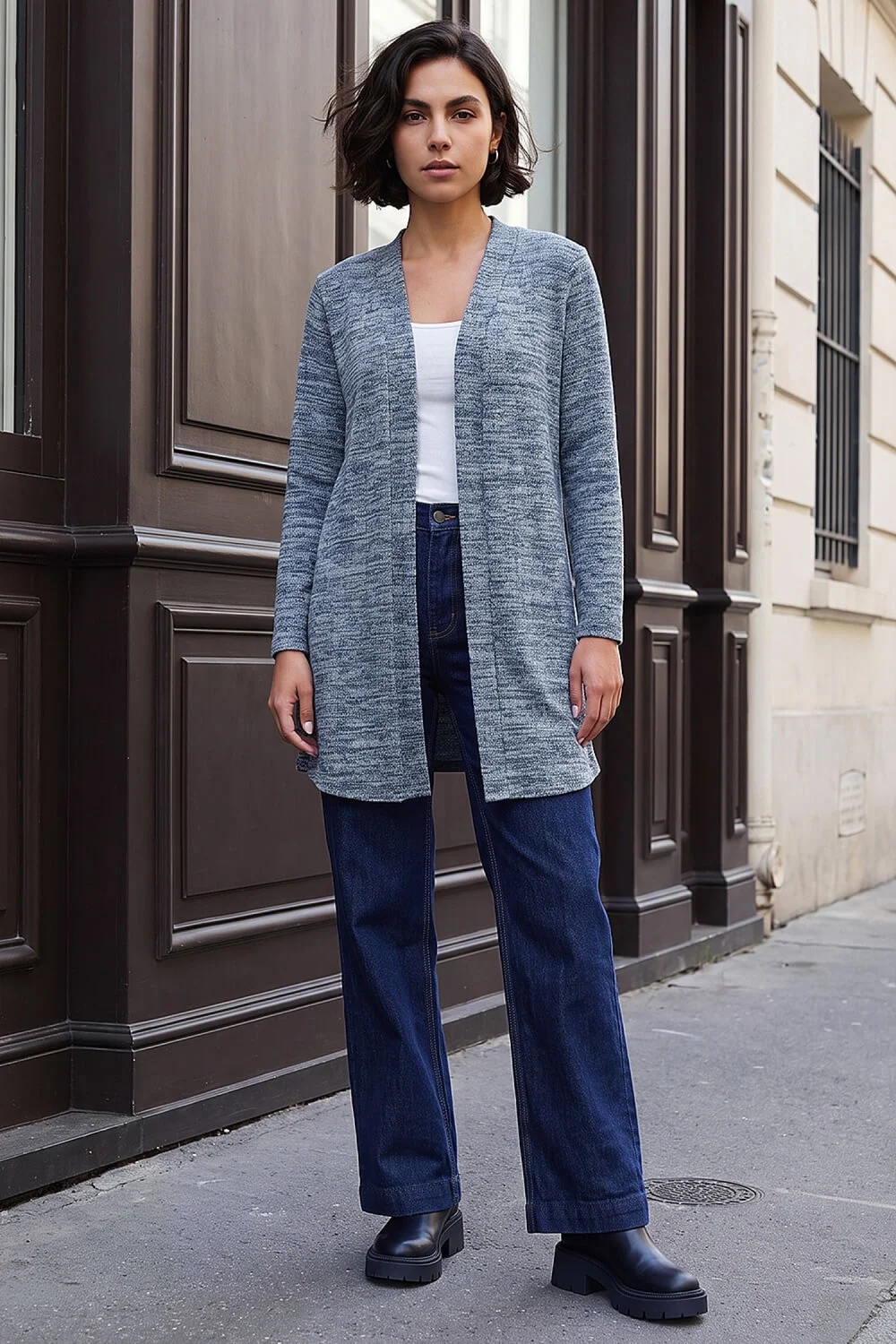 Roman Grey Longline Knit Cardigan - 16 Image 2