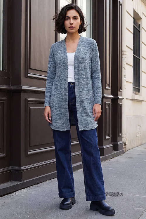 Roman Grey Longline Knit Cardigan - 16 Image 2