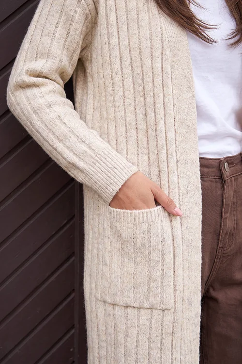 Roman Stone Long Line Pocket Cardigan - 18 Image 4
