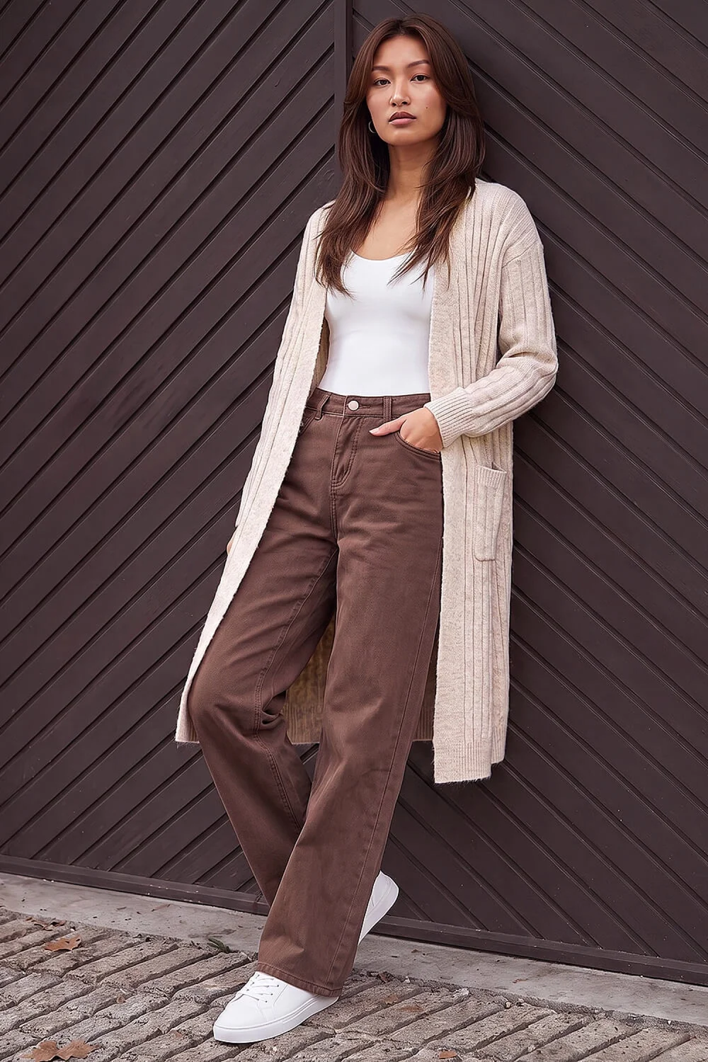 Roman Stone Long Line Pocket Cardigan - 18 Image 3