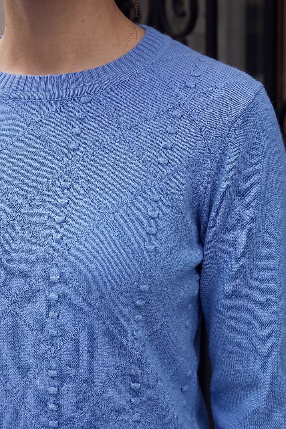 Roman Blue Petite Cable Knit Curved Hem Jumper - 10 Image 4