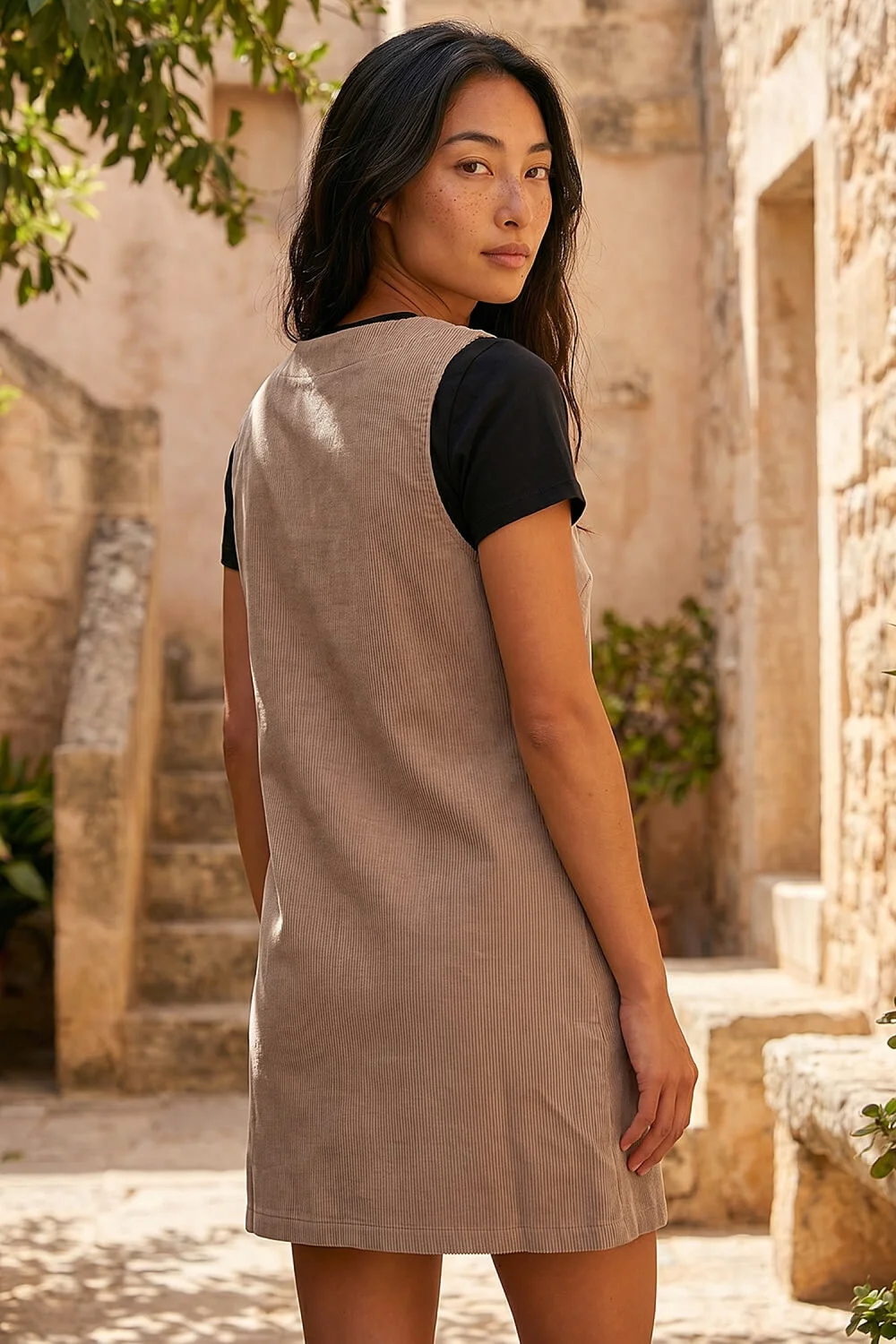 Roman Stone Petite Cord Pinafore Dress - 12 Image 3