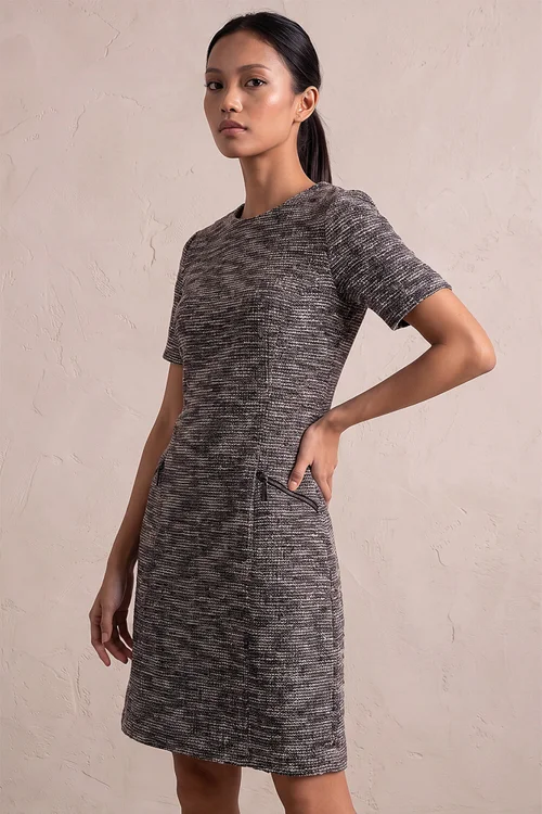 Roman Chocolate Petite Boucle Dress - 12 Image 1