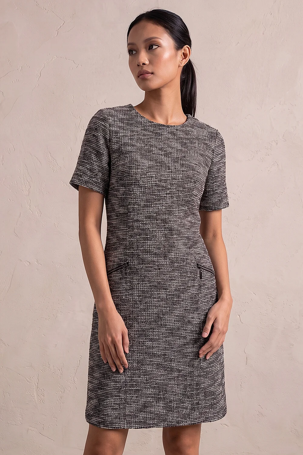 Roman Chocolate Petite Boucle Dress - 12 Image 2