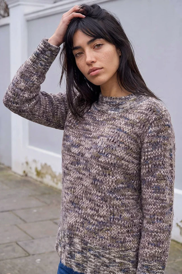 Roman Taupe Petite Contrast Knitted Jumper