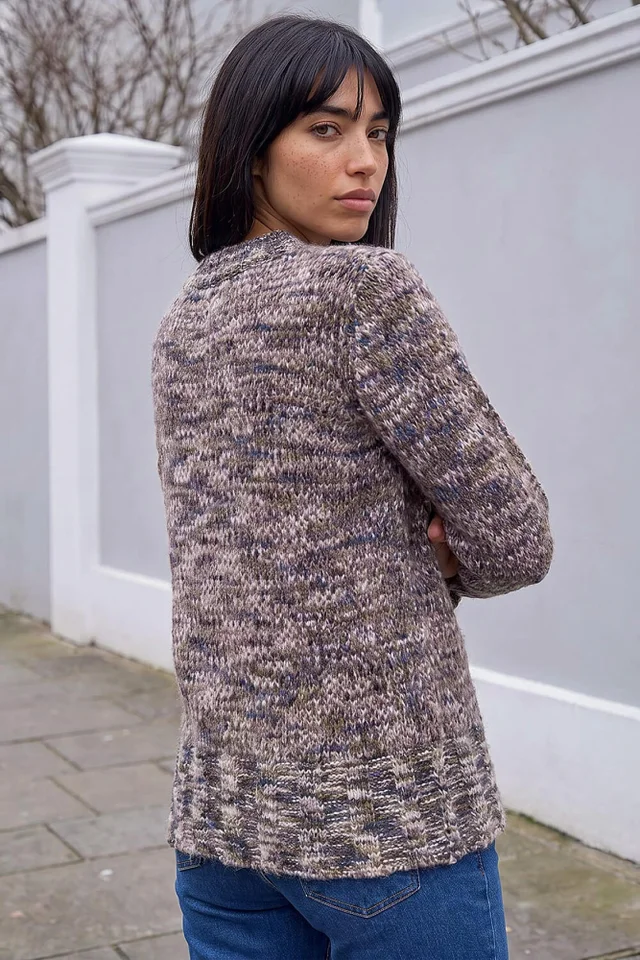 Roman Taupe Petite Contrast Knitted Jumper