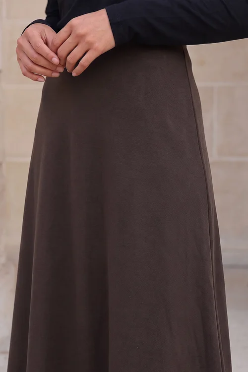 Roman Chocolate Petite Ponte Stretch Midi Skirt - 14 Image 4