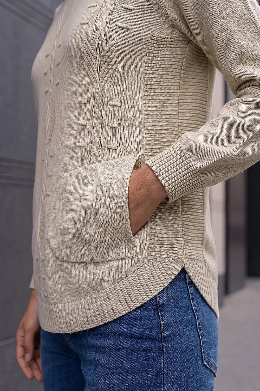 Roman Stone Petite Cable Knit Pocket Jumper - 18 Image 4