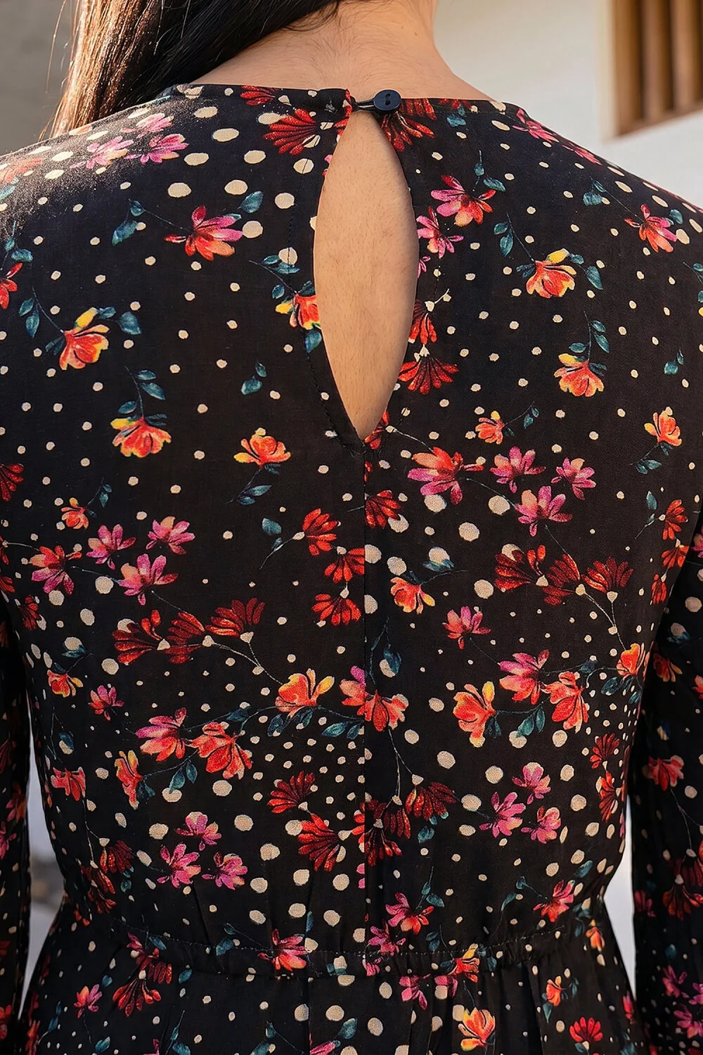 Roman Black Petite Floral Print Midi Dress - 16 Image 4