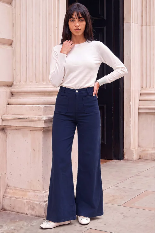 Roman Navy Petite Front Pocket Jean - 10 Image 2