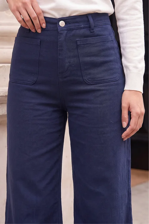 Roman Navy Petite Front Pocket Jean - 10 Image 4