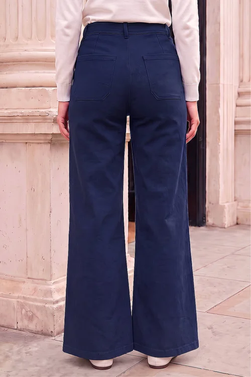 Roman Navy Petite Front Pocket Jean - 10 Image 3