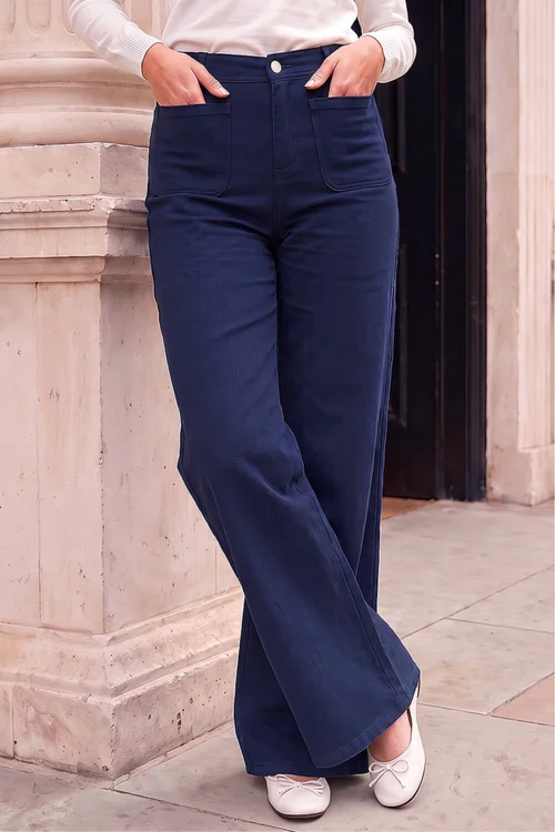 Roman Navy Petite Front Pocket Jean - 10 Image 1