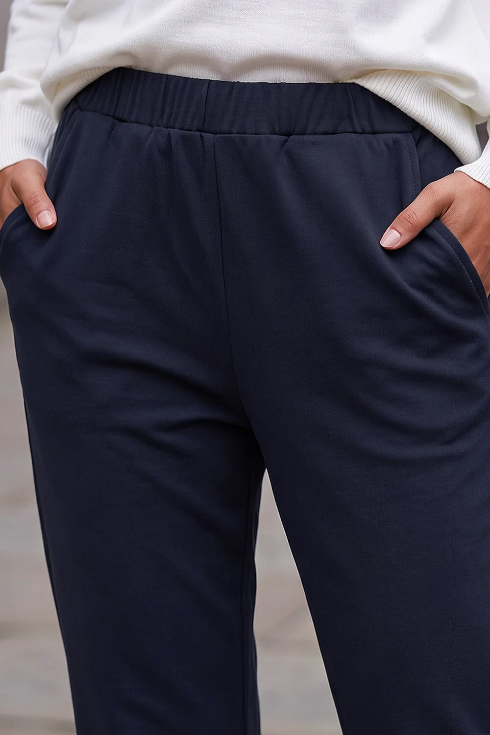 Roman Navy Petite Turn Up Trouser - 14 Image 4