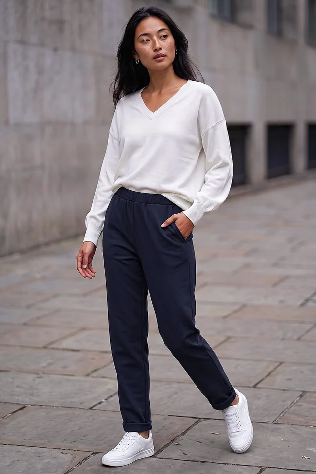 Roman Navy Petite Ponte Trouser