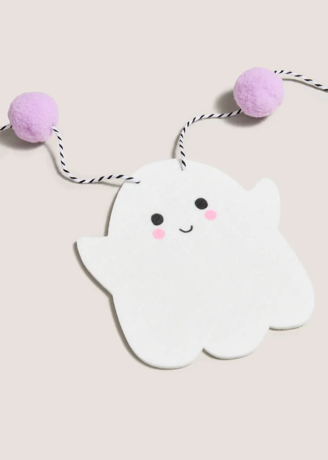 White Pom Pom Ghost Bunting