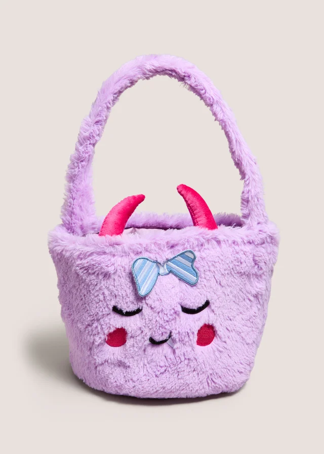 Purple Monster Kids Storage Basket