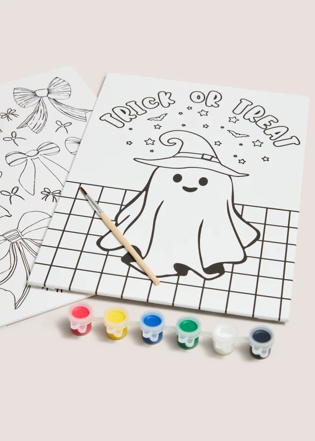 Paint Your Own Ghost Canvas Set