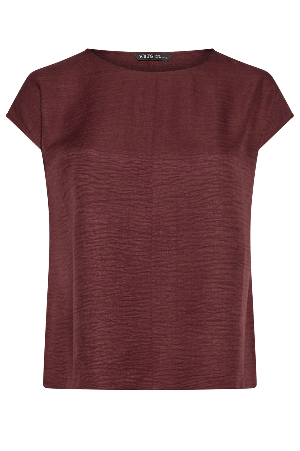 Yours Curve Wine Red Seam Detail Top - 18 Image 2