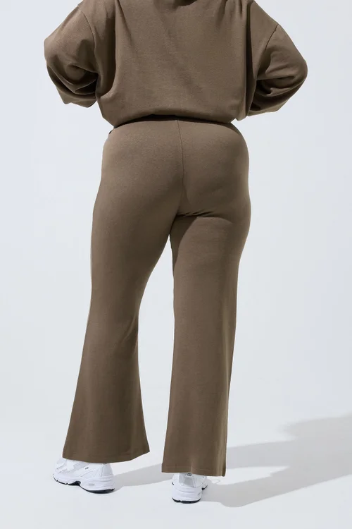 Yours Limited Curve Brown Slim Flare Joggers - 12 Image 3